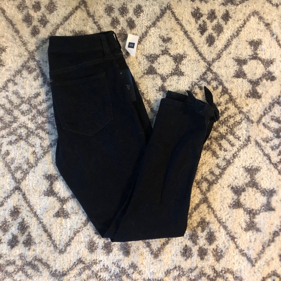 GAP indigo/dark wash tie ankle jeans - Picture 3 of 8